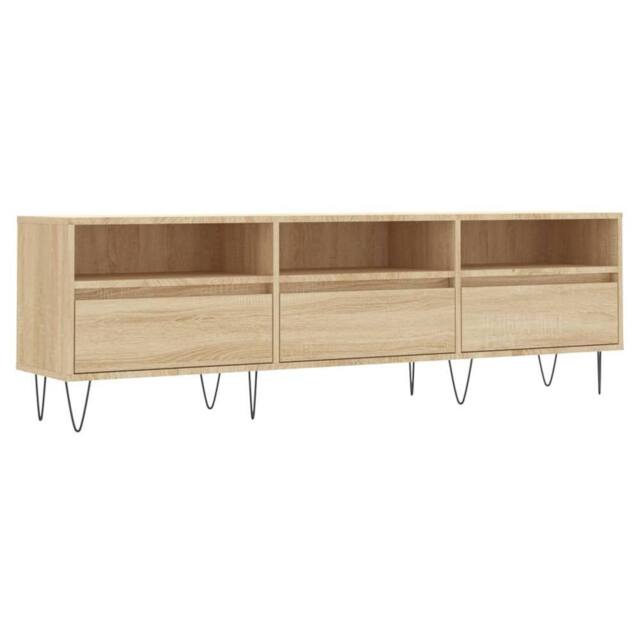 Berkfield Home TV Cabinet Sonoma Oak 150x30x44.5 cm Engineered Wood in Brown - image 1