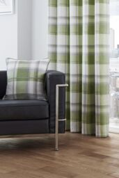Fusion 'Balmoral Tartan' Warm Woven Check 100% Cotton Filled Cushion in Green - Size: 43 cm x 43 cm - thumbnail 2