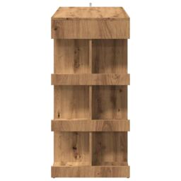 Berkfield Home Bar Table with Storage Rack Artisan Oak 100x48x101.5 cm in Brown - thumbnail 5
