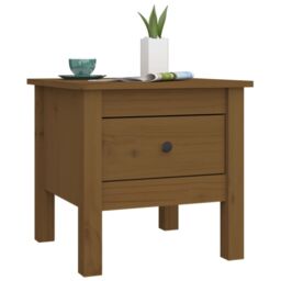 Berkfield Home Side Tables 2 pcs Honey Brown 40x40x39 cm Solid Wood Pine - Size: 40 x 40 x 39 cm - thumbnail 6