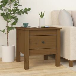 Berkfield Home Side Tables 2 pcs Honey Brown 40x40x39 cm Solid Wood Pine - Size: 40 x 40 x 39 cm - thumbnail 4