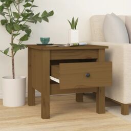 Berkfield Home Side Tables 2 pcs Honey Brown 40x40x39 cm Solid Wood Pine - Size: 40 x 40 x 39 cm - thumbnail 5