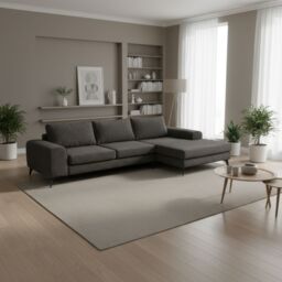 Abakus Direct Venice Corner Right Sofa with Deep Seats & Extra-wide Padded Arms in Charcoal - thumbnail 2