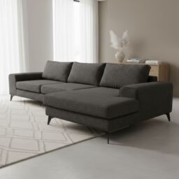 Abakus Direct Venice Corner Right Sofa with Deep Seats & Extra-wide Padded Arms in Charcoal - thumbnail 7