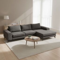 Abakus Direct Venice Corner Right Sofa with Deep Seats & Extra-wide Padded Arms in Charcoal - thumbnail 8
