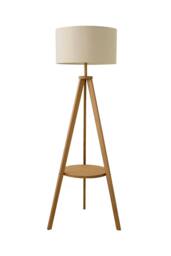 ValueLights Morrigan Rich Wood Tripod Floor Lamp with Drum Lamp Shade in Natural - thumbnail 6