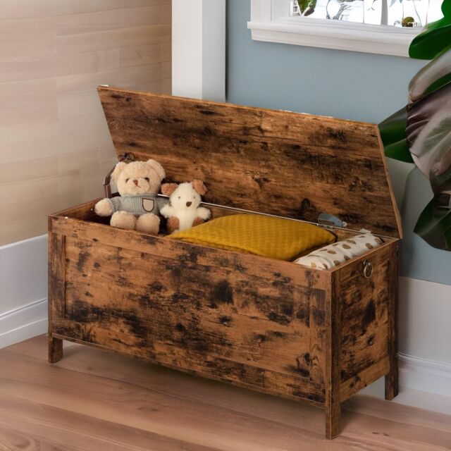 Rafaelo Mobilia 100CM Wide Wooden Storage Chest in Brown - image 1