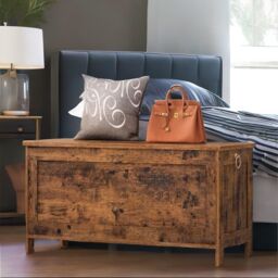 Rafaelo Mobilia 100CM Wide Wooden Storage Chest in Brown - thumbnail 5
