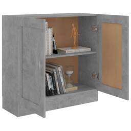Berkfield Home Book Cabinet Concrete Grey 82.5x30.5x80 cm Engineered Wood - thumbnail 4