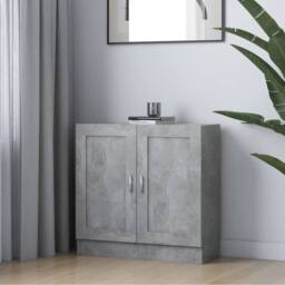 Berkfield Home Book Cabinet Concrete Grey 82.5x30.5x80 cm Engineered Wood - thumbnail 2