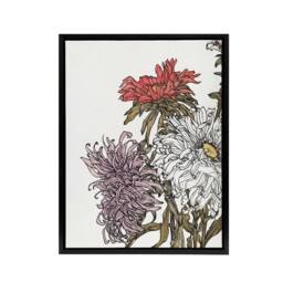 "Artery8 Chrysanthemums Flower Painting Framed Canvas Wall Art Print Julie Graag in White - Size: W12"" x H16""" - thumbnail 1