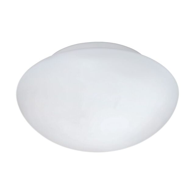 Loops Wall Flush Ceiling Light Colour White Shade White Glass Opal Matt Bulb E27 1x60W - image 1