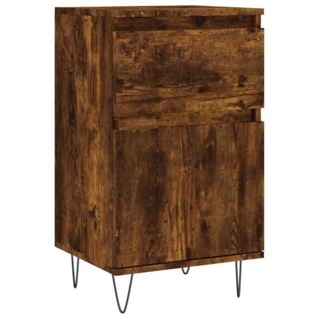 Berkfield Home Sideboard Smoked Oak 40x35x70 cm Engineered Wood in Brown - Size: 40 x 35 x 70 cm - image 1