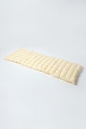 Homescapes Garden Bench Cushion Luxury 3 Seater Cotton Indoor Outdoor Pad, 143 x 48cm in Cream - Size: 143 x 48 cm - thumbnail 1