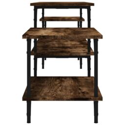 Berkfield Home TV Cabinet Smoked Oak 197x35x52 cm Engineered Wood in Brown - Size: 197 x 35 x 52 cm - thumbnail 6