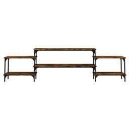 Berkfield Home TV Cabinet Smoked Oak 197x35x52 cm Engineered Wood in Brown - Size: 197 x 35 x 52 cm - thumbnail 5
