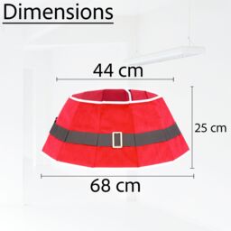 Shatchi 26.8Inch Christmas Tree Skirt Foldable Velvet Xmas Tree Stand Base Cover Collar Trunk Basket Ring for Tree Decorations in Red - Size: 1 Pack - thumbnail 4