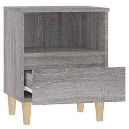 Berkfield Home Elegant Bedside Cabinet Grey Sonoma 40x35x50 cm - Size: 40 x 35 x 50 cm - thumbnail 7