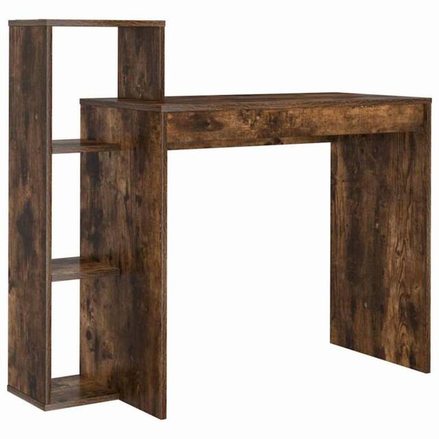 Berkfield Home Writing Desk Smoked oak Particle board Medium Writing Desk in Brown - image 1