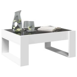 Berkfield Home Coffee Table with Infinity LED White 70x53x30 cm - Size: 70 x 53 x 30 cm - thumbnail 5
