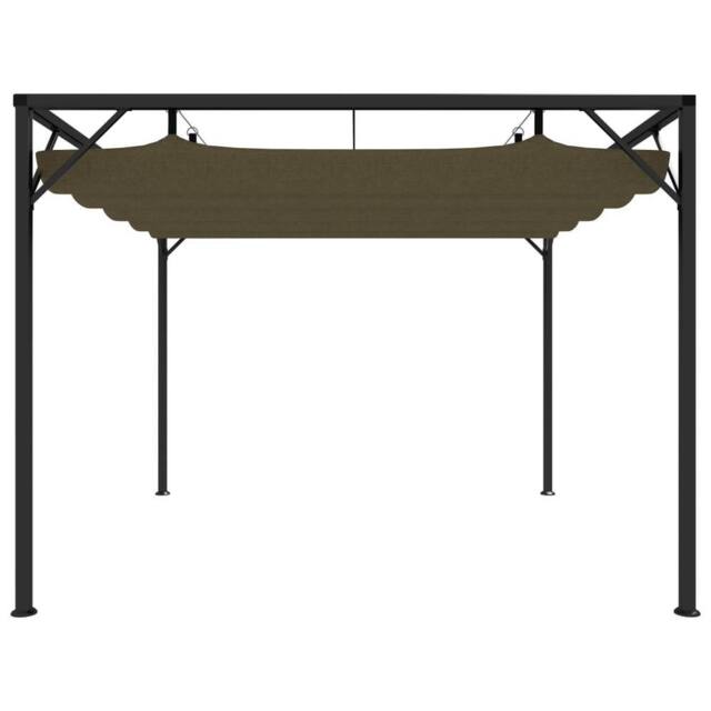 Berkfield Home Suitable Garden Gazebo with Retractable Roof 3x3 m Taupe 180 g/m ² - image 1