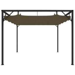 Berkfield Home Suitable Garden Gazebo with Retractable Roof 3x3 m Taupe 180 g/m ²