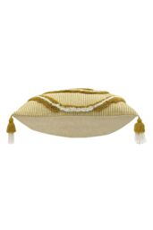 Furn Rainbow Tuft Tasselled Cushion in Yellow - Size: 30 cm x 50 cm - thumbnail 3