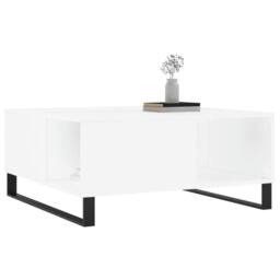 Berkfield Home Modern Coffee Table White 80x80x36.5 cm Engineered Wood - thumbnail 1