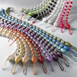 Luxury Living Elegant Luxury Beaded Curtain Tieback Pair - Handcrafted Decorative Holdbacks for Drapes & Curtains in Teal - thumbnail 3
