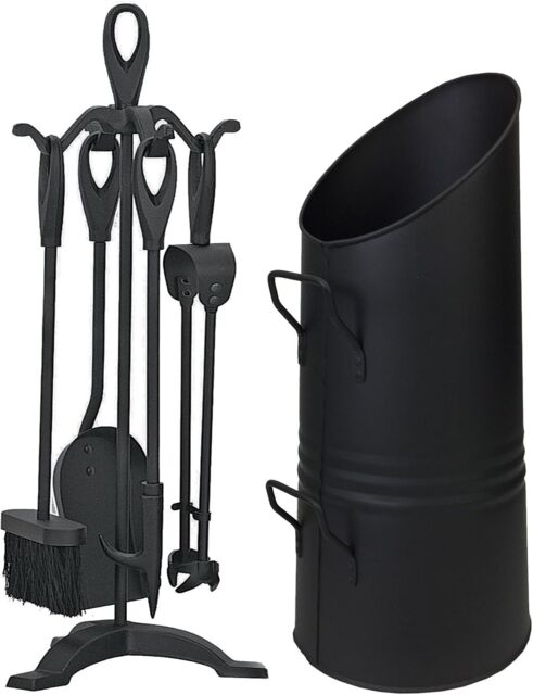simpa Coal Hod & 5 Piece Companion Set in Black - image 1