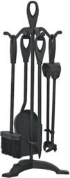 simpa Coal Hod & 5 Piece Companion Set in Black - thumbnail 4