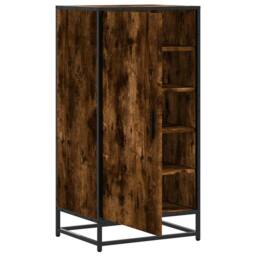Berkfield Home Shoe Rack Smoked Oak 48x38x97.5 cm Engineered Wood in Brown - thumbnail 7