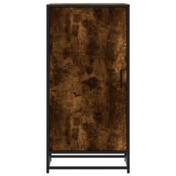 Berkfield Home Shoe Rack Smoked Oak 48x38x97.5 cm Engineered Wood in Brown - thumbnail 4