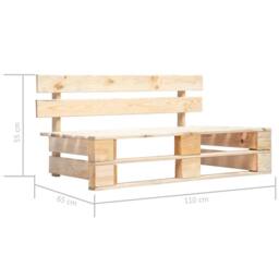 Berkfield Home Garden Pallet Bench Wood in Brown - thumbnail 5