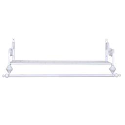 SPETLEK Heavy Duty Wall Mount Clothes Rack Hanging Storage Display Shelf in White - thumbnail 3