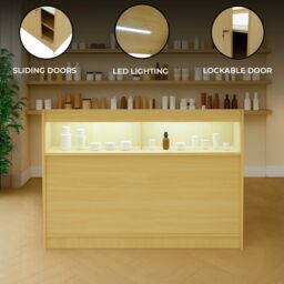 Monstershop LED Retail Shop Counter B1200 - Maple in Beige - thumbnail 2