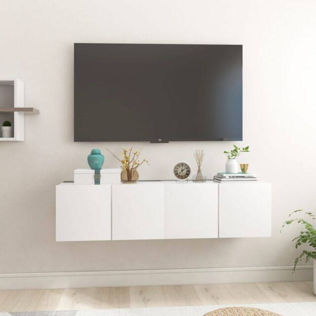 Berkfield Home Hanging TV Cabinets 2 pcs White 60x30x30 cm - Size: 60 x 30 x 30 cm - image 1
