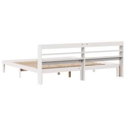 Berkfield Home Bed Frame with Headboard without Mattress White 200x200 cm - thumbnail 6