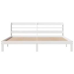 Berkfield Home Bed Frame with Headboard without Mattress White 200x200 cm - thumbnail 4