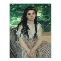 Artery8 Pierre Auguste Renoir Framed Wall Art In the Summer Portrait - Size: A4 - thumbnail 3