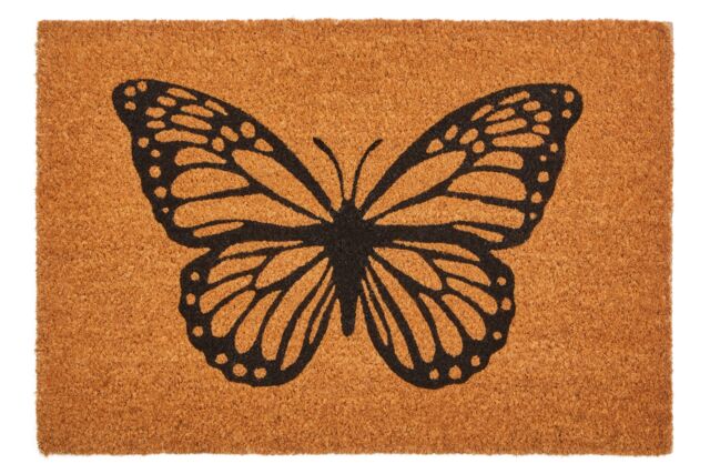 Orsina Filta Butterfly Coir Doormat in Brown - Size: Small - image 1