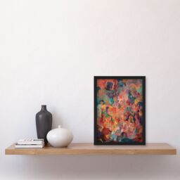 Artery8 The Hedonism Rainbow By Susan Dumont Flowing Abstract Pastels Artwork Framed Wall Art Print A4 in Black - thumbnail 4