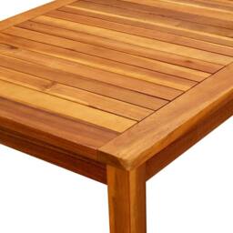 Berkfield Home Decorative Garden Coffee Table 110x60x45 cm Solid Acacia Wood in Brown - Size: 110 x 60 x 45 cm - thumbnail 5