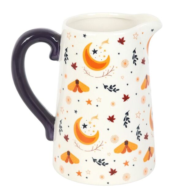 Something Different Autumn Magic Harvest Moon Ceramic Flower Jug in White - image 1