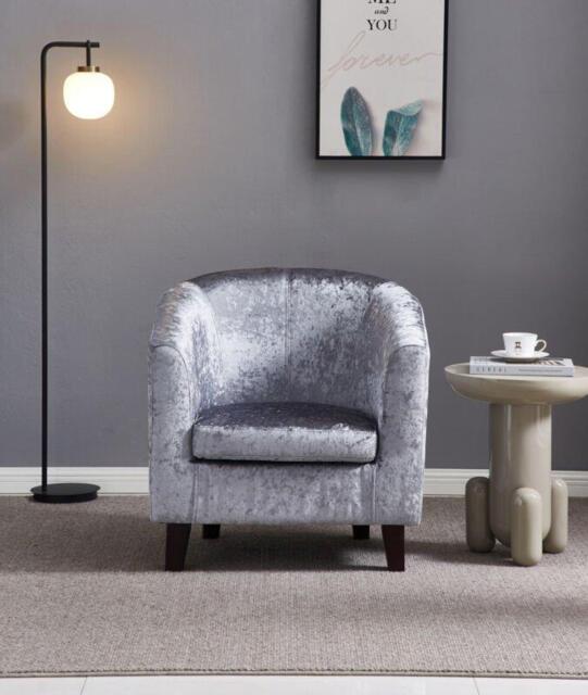 Crush Velvet Tub Chair - image 1