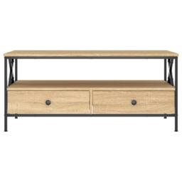 Berkfield Home Decorative Coffee Table Sonoma Oak 100x51x45 cm Engineered Wood in Brown - Size: 100 x 51 x 45 cm - thumbnail 6