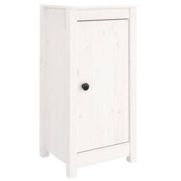 Berkfield Home Sideboards 2 pcs White 40x35x80 cm Solid Wood Pine - Size: 40 x 35 x 80 cm - thumbnail 2