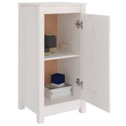 Berkfield Home Sideboards 2 pcs White 40x35x80 cm Solid Wood Pine - Size: 40 x 35 x 80 cm - thumbnail 4