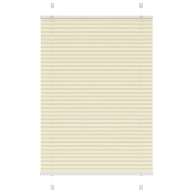 Berkfield Home Pleated Blind Cream 100x150 cm Fabric Width 99.4 cm Polyester - image 1