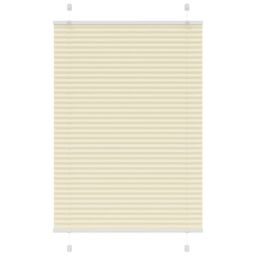Berkfield Home Pleated Blind Cream 100x150 cm Fabric Width 99.4 cm Polyester - thumbnail 1